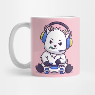 Cute Sheep Playing Game Cartoon Mug